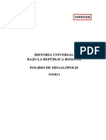 Polibio de Megalopolis - Historia Universal Bajo La Republica Romana (Tomo I)