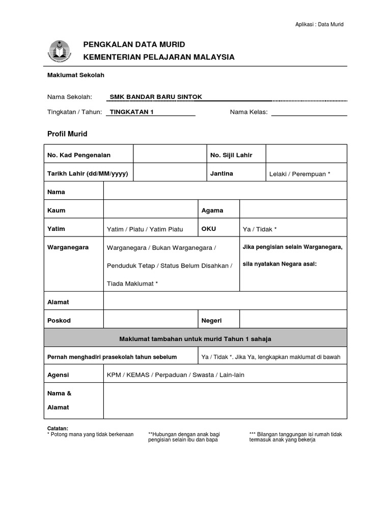Borang APDM | PDF