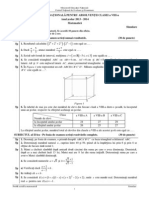 Subiecte Matematica - Simularea Evaluarii Nationale 2014