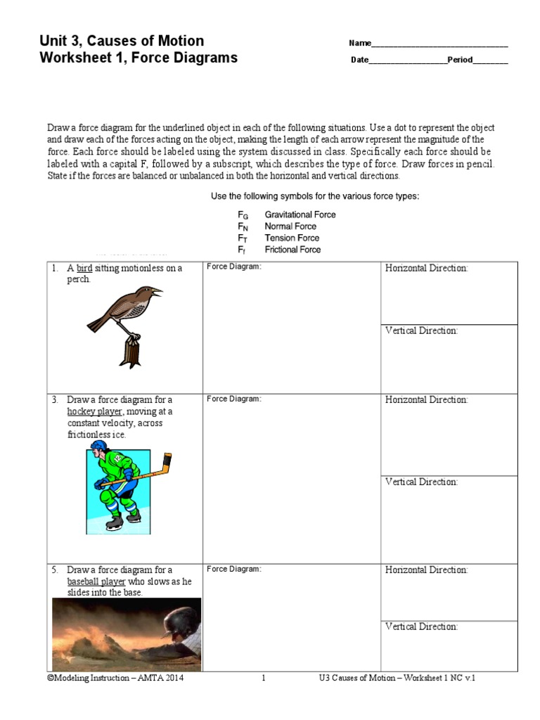 Worksheets Force Diagrams Worksheet collection of worksheet drawing force diagrams answers brunokone study site
