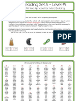 #1 Green Reading Set A - Phonogram Obects and Printed Alphabet For Word Building