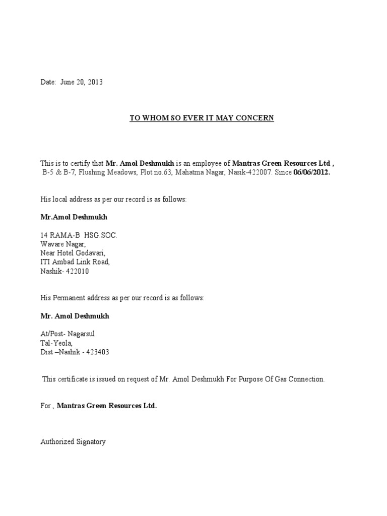 Address Proof For Bank | PDF | Science & Mathematics