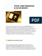 Presentacion de Un Minuto ELEVATOR PITCH PDF