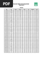 Prayer Timetable 2014