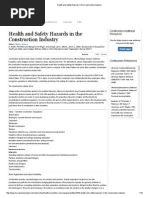 Download Health and Safety Hazards in the Construction Industry by ayie55 SN207967526 doc pdf