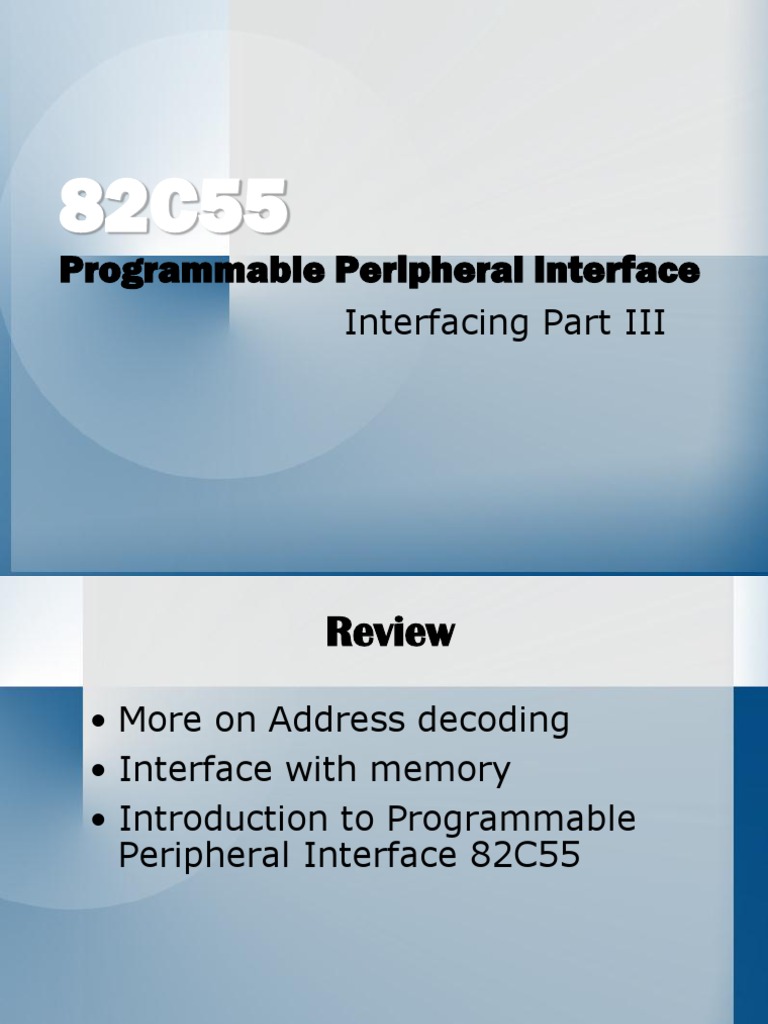 82C55 PPI Modes and Interfacing Guide | PDF | Input/Output | Digital ...