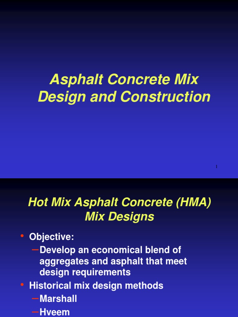 Asphalt Mix Design