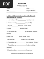 English Worksheet 2