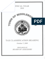 20091007 Middle Borough FY 2010 Tax Classification Report