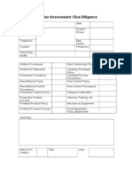 Catering Audit Form