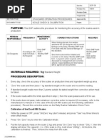 SOP Scale Check and Calibration