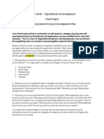MGMT 9040 - Org Behavior & Development Final Project Self-Assessment Essay & Development Plan