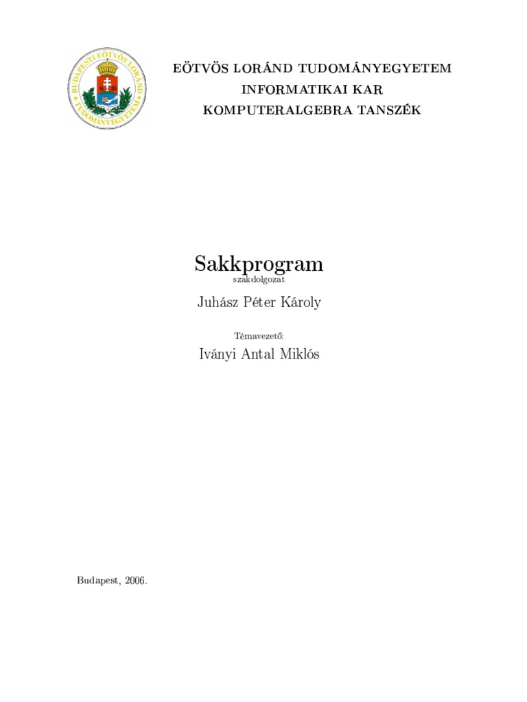 Sakk Program Chess Program