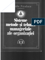 Nicolescu - Sisteme, Metode Si Tehnici Manageriale