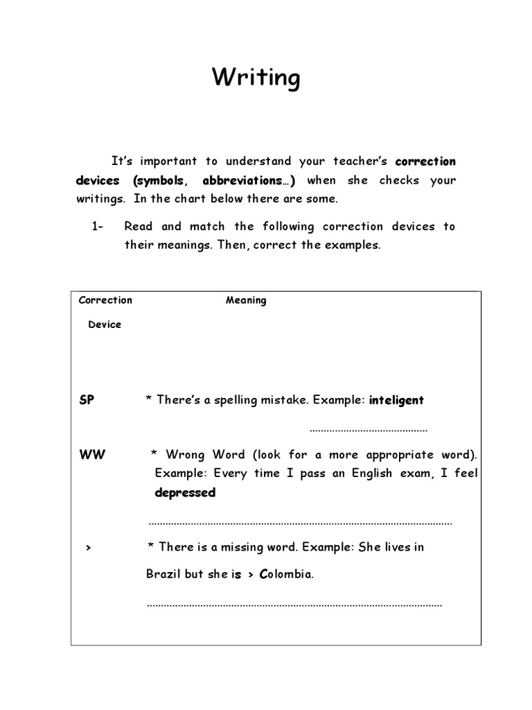 Correction Meaning In English