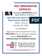 City Council Immigration Services at Council Member Mark Levine's Office