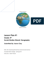 Lesson Plan #1: Grade: 4 Social Studies Strand: Geography