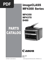 Canon Imageclass D480, MF 4300, 4350D, 4370DN Parts Manual