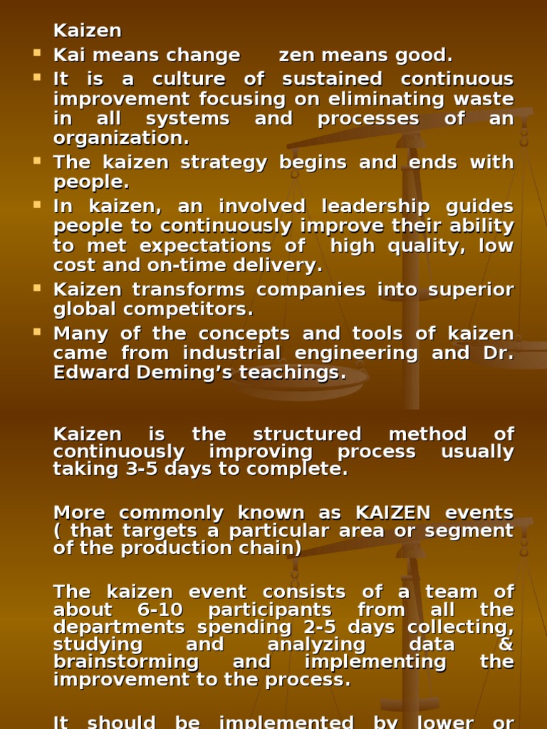 Understanding Kaizen for Continuous Improvement | PDF