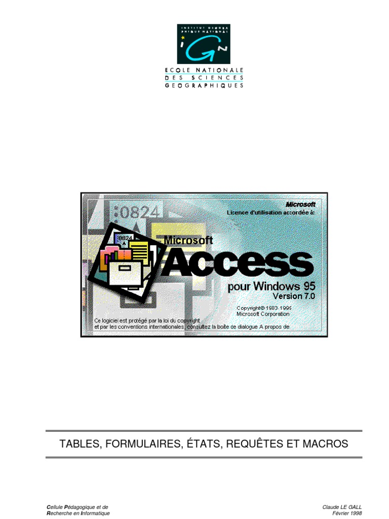 Guide d'utilisation de Microsoft Access | PDF | Microsoft Access ...