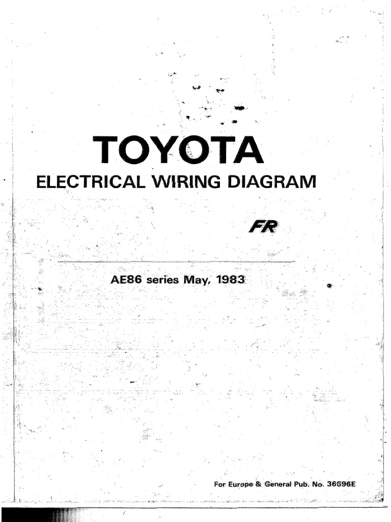 AE86 Corolla GT Electricalò Wiring Diagrams EUR&AUS PDF