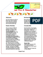 Prek Newsletter October 2009