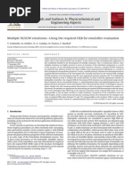 Multiple WOW Emulsions-Using The Required HLB For Emulsifier Evaluation