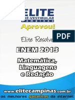 Elite Resolve ENEM 2013 Linguagens Matematica PDF