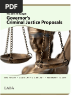 The 2014-15 Budget-Governor’s Criminal Justice Proposals