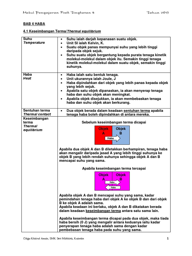 Bab 4 Haba Modul Fizik Spm Bahasa Melayu Pdf