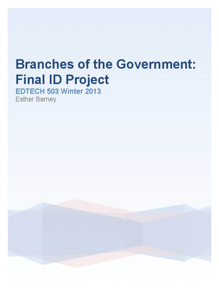 Government Branches ID Project | PDF | Instructional Design | Design