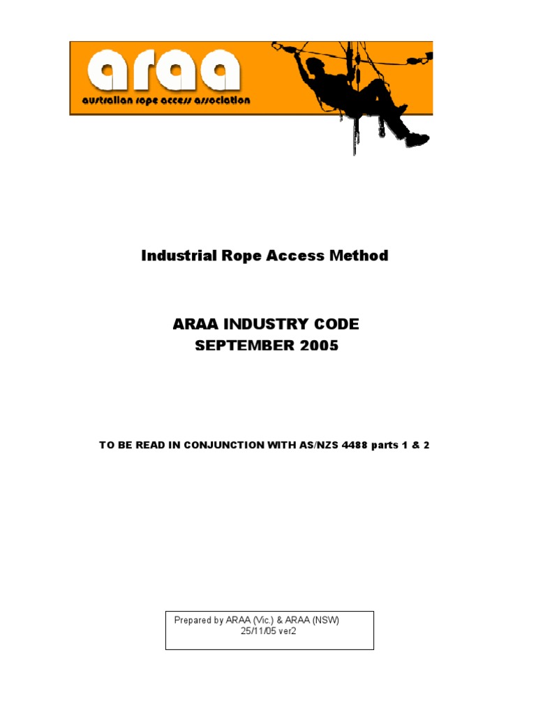 ARAA Industrial Rope Access Code | PDF | Personal Protective Equipment ...