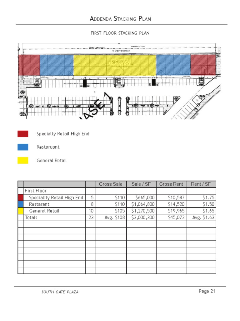 South Gate Plaza Stacking Plan | PDF | Home & Garden