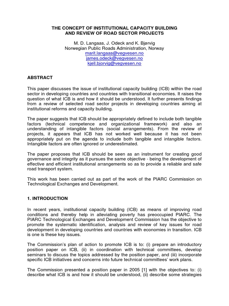 Understanding Institutional Capacity Building | PDF | Capacity Building ...