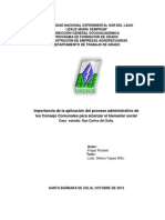 Ctg-005-2013 Importancia de La Aplicacion Del Proceso Administrativo de Los Consejos Comunales Para Alcanzar El Bienestar Social, Caso Estudio San Carlos Del Zulia