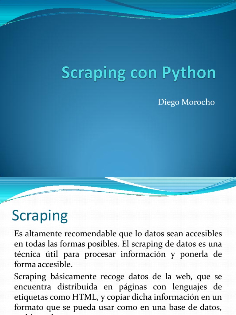 Scraping Con Python | PDF | X camino | Ingeniería de software
