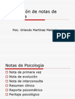 Elaboración de Notas de Psicología