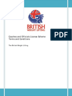 British Weight Lifters License Terms and Conditions Dec 2012