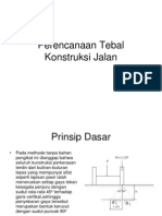 Perencanaan Tebal Konstruksi Jalan