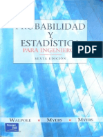 Probabilidad y Estadisticas, Walpole  6 ED - En Español