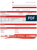 Eticket Itinerary / Receipt: Booking Details