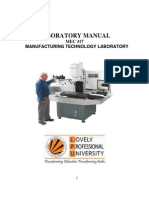 Laboratory Manual: MEC 317 Manufacturing Technology Laboratory