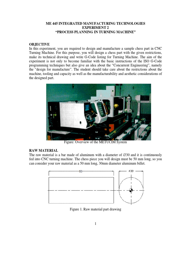 ME 445 CNC Turning Experiment 2 | PDF | Numerical Control | Computer File
