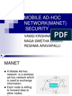 Mobile Ad-Hoc Network (Manet) Security: Vamsi Krishna Kanuri Naga Swetha Dasari Reshma Aravapalli