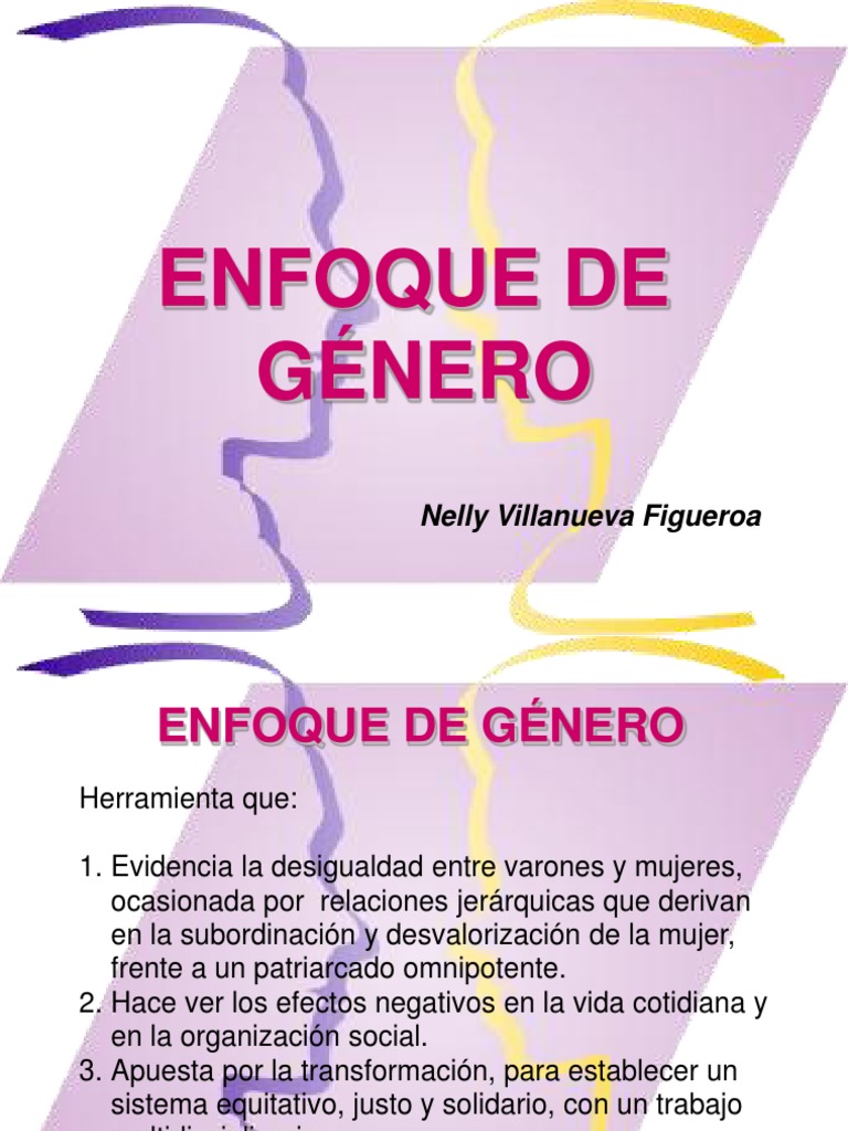 Enfoque de Genero Hombre Género