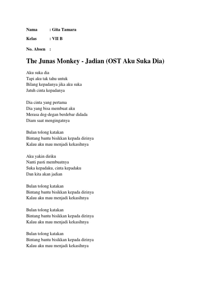 Lirik Lagu Kurasa Ku Sedang Jatuh Cinta