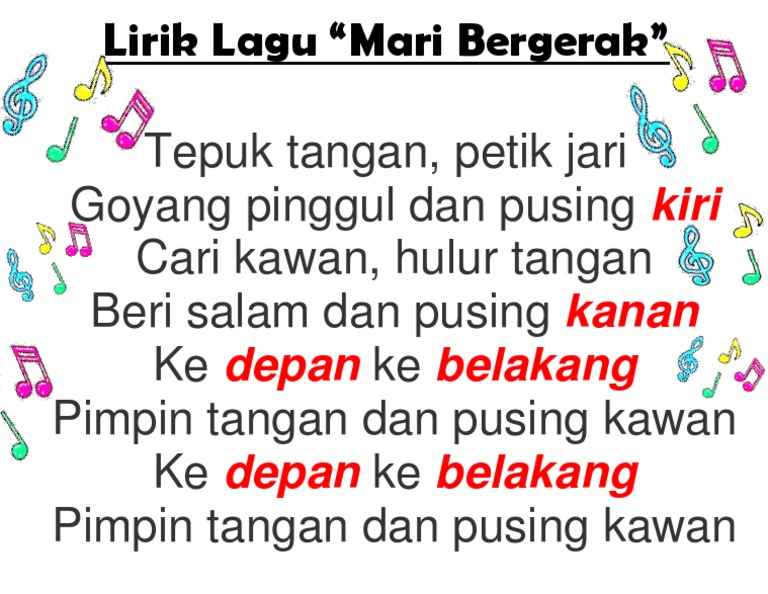 Lirik Lagu Mari Bergerak Pdf