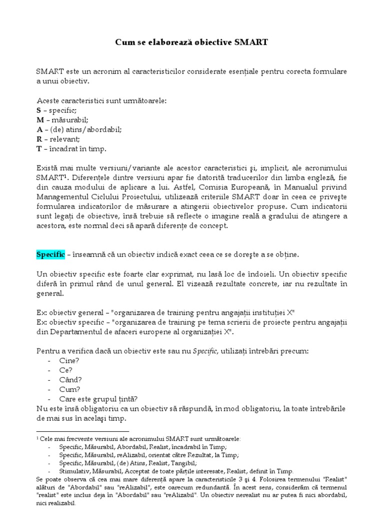 4 Obiective Smart Pdf