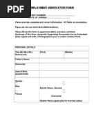 Employment Verification Form