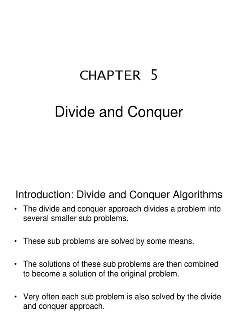 Divide and Conquer Algorithms Explained | PDF | Discrete Mathematics ...
